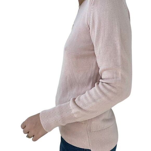 Everlane Womens Soft Cotton Crew Light Pink Knit Lightweight Sweater Sz M - Picture 7 of 9